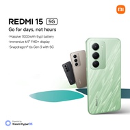 New Xiaomi REDMI 15 5G Smartphone | 8GB+256GB, 7000mAh (typ) battery, 6.9" FHD+ display, Snapdragon®