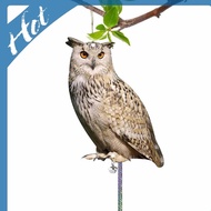 Outdoor Bird Scarer Plastic Owl Scarecrow Rotating Head Owl Prowler Decoy Garden Décor & Ornaments