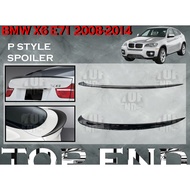BMW X6 E71 2008-2014 P STYLE REAR TRUNK SPOILER DUCKTAIL WITH PAINT (PIANO BLACK) ABS SKIRT LIP CAR 