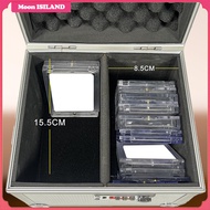 Moon ISILAND กล่องสำหรับสะสมการ์ดอะลูมินัมอัลลอยกล่องการ์ดเทรดสำหรับการ์ด PSA Bgs