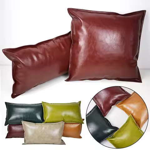 Light Luxury PU Leather Cushion Cover Sofa Chair Car Throw Pillow Cover 30x50/45x45/50x50/40x65cm Ho