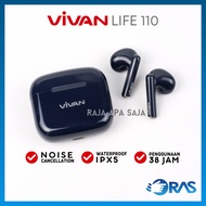 Headset Bluetooth TWS Noise Cancelling ENC Handsfree Earbuds Wireless Full Bass Vivan