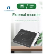 External CD/DVD Drive Portable CD DVD +/-RW Drive Optical Drive Player Reader USB 3.0 & Type-C for W