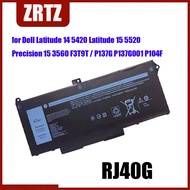 New ZRTZ 15.2V 63Wh RJ40G Laptop Battery for Dell Latitude 14 5420 Latitude 15 5520 Precision 15 356