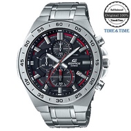 Time&amp;Time CASIO Edifice นาฬิกาข้อมือผู้ชาย สีเงิน/แดง/ดำ สายสแตนเลส รุ่น EFR-564D-1AVUDF (ประกันศูนย์ CMG)