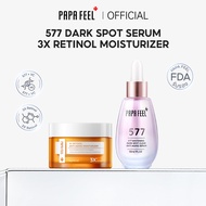 PAPA FEEL เซรั่ม ครีมทาหน้า AntiAging ฝ้า กระ ไวท์เทนนิ่ง 2Pcs | เรตินอล 3X Retinol Moisturizer 30g+
