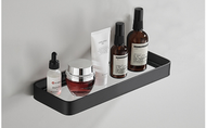 全城熱賣 - 浴室免打孔玻璃置物架（黑色45CM）