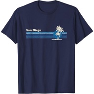 Aos Dewasa San Diego CA T-Shirt Vintage 80s Palm Trees Sunset Tee T-Shirt Fashion Tops for Boys and 