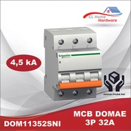 Premium Products Mcb Schneider Domae 3 Phase 32 Ampere Original Sni, 3P 32A 3 Pole