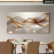 Flat 2D Lines Abstract Canvas Prints Poster Modern Luxurious Large Horizontal Art Prints Wall Art Ho