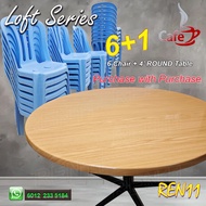 Cafe ,Dining Table，dining,Restoran Furniture , Plastic Chair ,3v Grad A Plastic, 4ft Dining Table wi