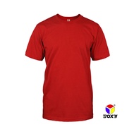 BOXY Unisex Microfiber Quick Dry Round Neck Plain Red XS-3XL Short Sleeve T-Shirt | Baju Kemeja Lela