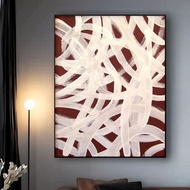 Abstract canvas print wall painting brown tone art decor 60 x 90