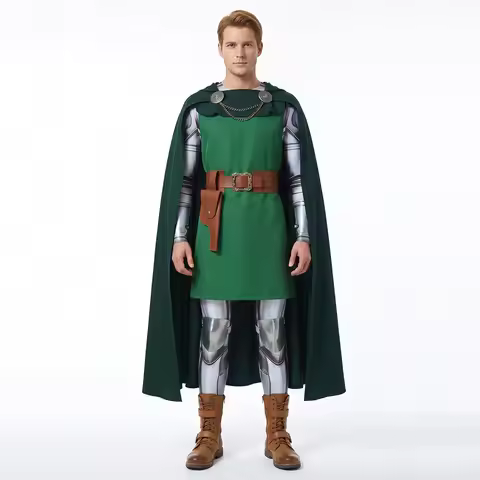 Movie Doom Day Cosplay Doctor Doom Coat Cloak Clothing Adult Men Party Disguise Roleplay Outfits Hal
