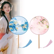 Chinese Embroidered Hand Fan Round Chinese Fan