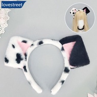 LOVESTREET Cute Plush Ear Hairbands for Dalmatian Dogs Spa Headband Realistic Animal Ears Comic Conv