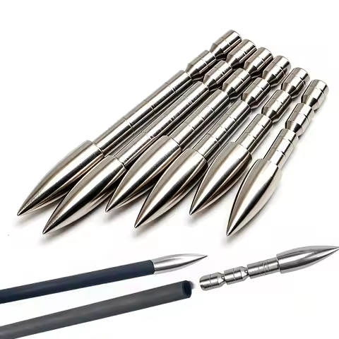 12pcs 80 100 120 150 170 200 Grain Stainless Steel Bullet Point Tip For ID 4.2 mm Arrow Shaft Arrow 