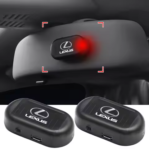 Car Solar Powered Wireless Anti-Theft Caution Lamp LED Flashing Light For Lexus EX300H RX450H IS300H