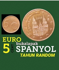 koin euro spanyol 5 cent mix tahun spain espana