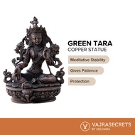 Green Tara Copper Statue, 3.5 Inches