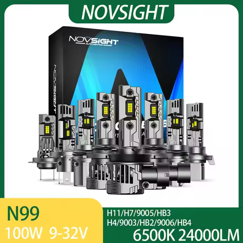 Novsight LED Headlight H11 H4 H7 9005 HB3 9003 9006 LED-Scheinwerfer CANBUS Hochleistungs 100W LED-A