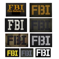 FBI Embroidered Velcro Badge Reflective Laser Cutting Tactical Morale Fun Spoof Badge Backpack Patch