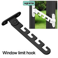 UPSTO Window Blocking Lock, Metal Adjustable Window Limiter Blocker, Windproof Multiple Gears Fixato
