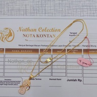Nathan - kalung liontin wanita dewasa Emas Muda 6 gram Model Viral Sendal Style Korea Lapis Emas Ka