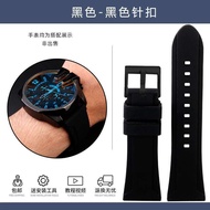 Watch Strap Suitable for Diesel Diesel Silicone Watch Strap DZ4318/7395/4496/4323 Series Waterproof 
