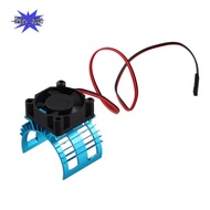 For  A959-B 144001 124019 RC Car Aluminum Alloy Motor Heatsink Cover with Cooling Fan for 540 550 36