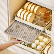 Pull Out Bowl Rack Plate Rack Kitchen Drawer Dish Organiser Dish Bowl Rack With Drain Tray And Track