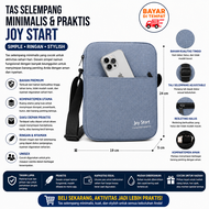 JOY START TAS SELEMPANG PRIA TAS PRIA TAS SLINGBAG TAS BAHU MATERIAL BAHAN NILON TEBAL