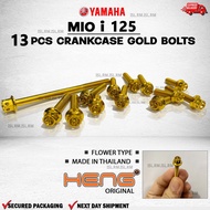 Yamaha Mio i 125 / M3  original heng gold bolts for Crankcase 13pcs Set Made in Thailand