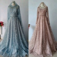 Unik Gaun pengantin syar'i Muslimah Ekor murah Limited