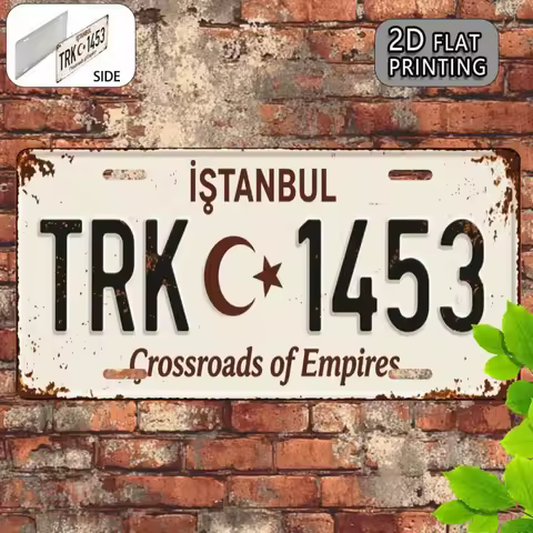2D Plane - [2D Plane] 1 Istanbul TRK C 1453 Vintage Metal Aluminum Sign - 11，9x6 Inch Country Decora