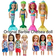 *Ready stock* Original Barbie Mini Club Chelsea Dreamtopia mini doll boy and girl teal mermaid toys 
