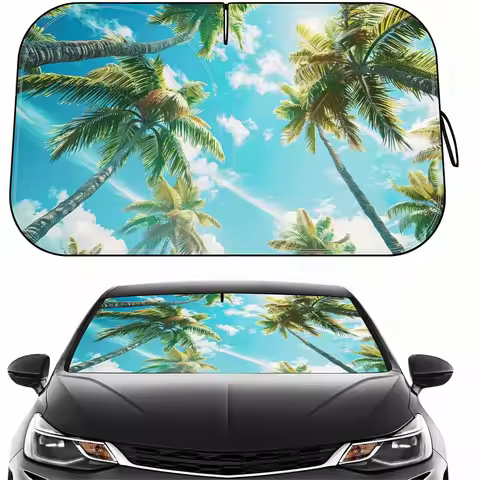Windshield Sun Shade for Cars Trucks SUVs 57x31 inches Foldable Front Window Cover Blocks UV Rays He