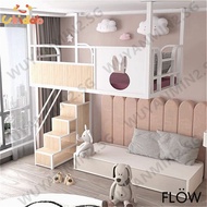Nordic HDB Bed Multifunction Suspend Bed Frame Iron Single Bed Frame Flat Single Bed Bunk Bed wuyanm
