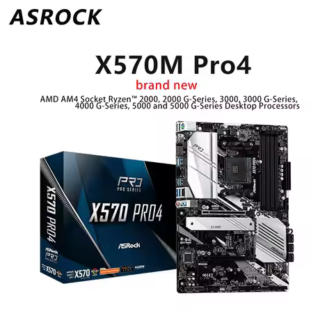 ASRock X570M PRO4 AM4 Motherboard X570 CPU support Ryzen 5 5600X 5500 7 5800X3D 5800X 9 5950X M.2 DD