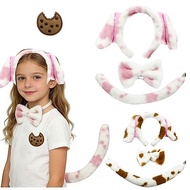 [Ready Stock] Dalmatian Dog Maimatian Dog Show 2026 Tail Party Costume Dress Up Headband Pink WJG