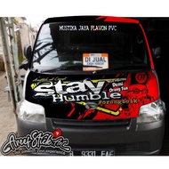 STIKER KABIN DEPAN "STAY HUMBLE" ORIGINAL UNTUK MOBIL PICK UP/ BEBAS REQUES GANTI NAMA & GAMBAR SUKA