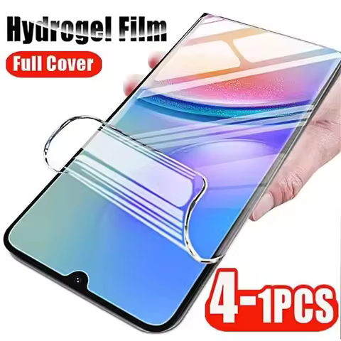 4-1Pcs Full Cover Hydrogel Film For Samsung Galaxy A05 A05s A15 A04 A04s A14 A24 A34 A54 M54 M34 M24