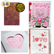 3D Embossing Folder Heart Wreath Pattern Scrapbooking Supplies Craft Materials DIY Art Deco Background Photo Album