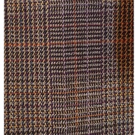Prince of wales checkered felt fabric, thick and heavy brown
