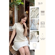 TIA19 Aurelia Dress Tia19 brocade collar lace Dress. Lace collar dress