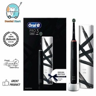 Oral-B Pro 3 Electric Toothbrush with Smart Pressure Sensor, 1 Cross Action Toothbrush Head &amp; Travel Case