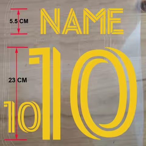 Adult Football Namesets Custom Numbe 12# 7# 23# 7# High 23/10cm Hot Transfer Sticker Soccer Kits Jer