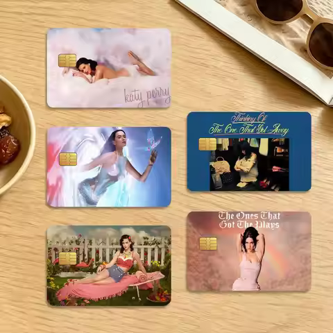 Singer K-Katy P-Perry bandaids Waterproof Anti-Scratch Card Skin Stickers 4Pcs Stylish Decor Covers 