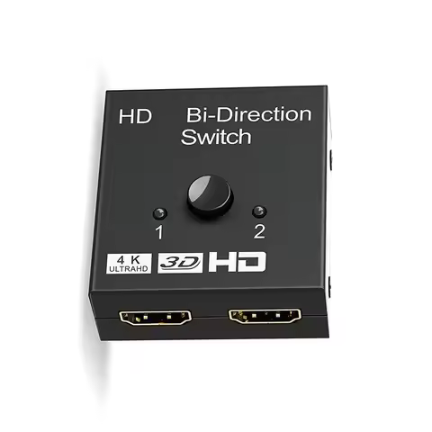 2 Port HDMI-compatible 2.0 Switch 4K 60Hz 2x11x2 Bi Directional Switcher UHD 4Kx2K 3D HD 2 Input 1 O