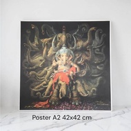 Poster Print-Erawan Throne Picture-Matte Art Paper Size A2 42x42cms.